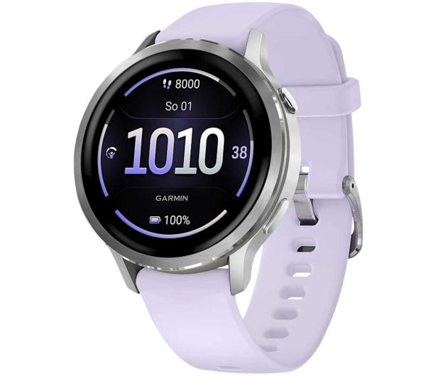 Garmin Venu 4 Silver 41mm z fioletowym paskiem - 1363884 - zdjęcie